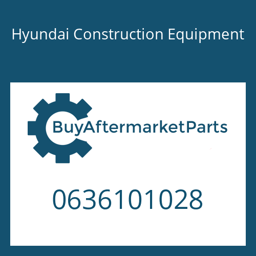 Hyundai Construction Equipment 0636101028 - CAP SCREW