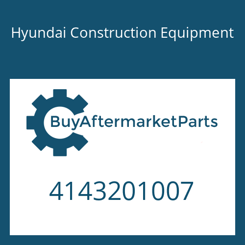 4143201007 Hyundai Construction Equipment SUCTION TUBE