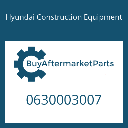 Hyundai Construction Equipment 0630003007 - WASHER