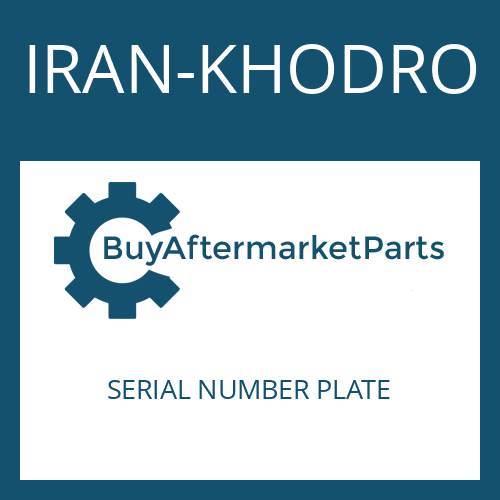 SERIAL NUMBER PLATE IRAN-KHODRO TYPE PLATE