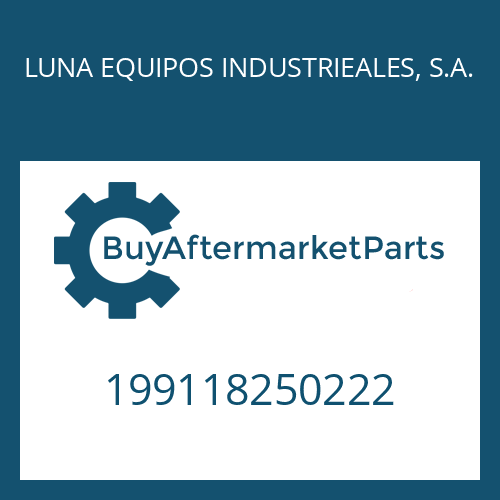 199118250222 LUNA EQUIPOS INDUSTRIEALES, S.A. BEARING HOUSING