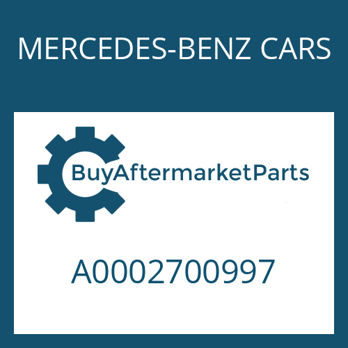 MERCEDES-BENZ CARS A0002700997 - PRIMARY PUMP