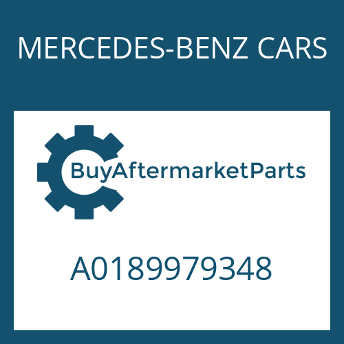 A0189979348 MERCEDES-BENZ CARS O-RING