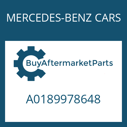 MERCEDES-BENZ CARS A0189978648 - SHAFT SEAL