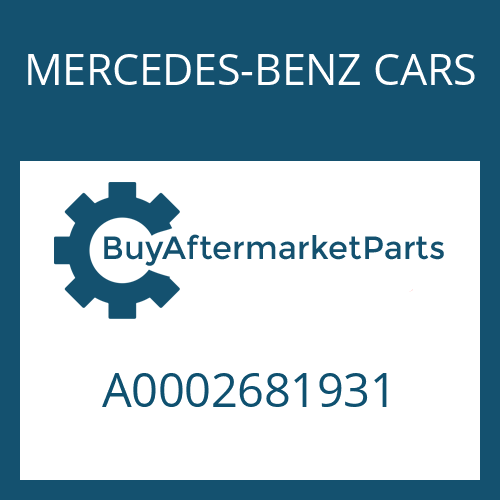 MERCEDES-BENZ CARS A0002681931 - SPEEDOMETER WORM