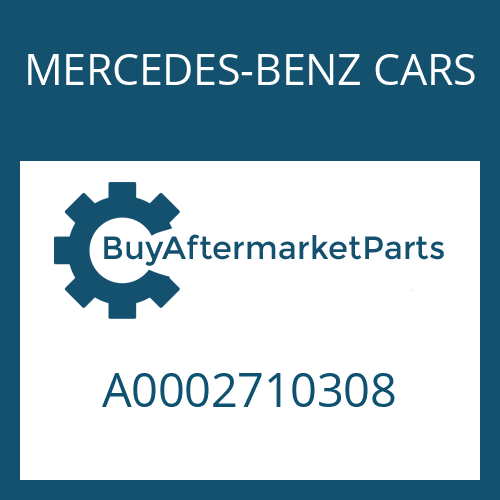 MERCEDES-BENZ CARS A0002710308 - COVER