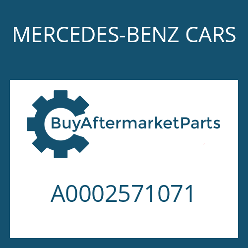 MERCEDES-BENZ CARS A0002571071 - CAP SCREW
