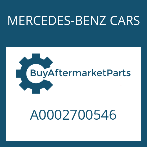 MERCEDES-BENZ CARS A0002700546 - ACCUMULATOR