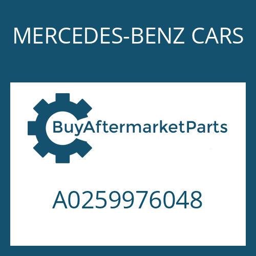 A0259976048 MERCEDES-BENZ CARS O-RING