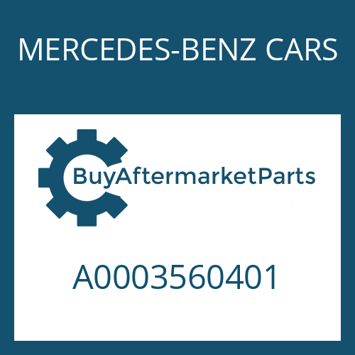 MERCEDES-BENZ CARS A0003560401 - HUB