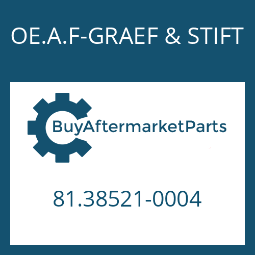 OE.A.F-GRAEF & STIFT 81.38521-0004 - PUMP COVER
