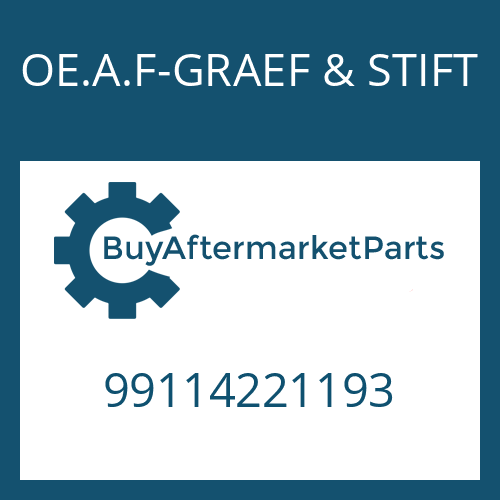 OE.A.F-GRAEF & STIFT 99114221193 - HELICAL GEAR