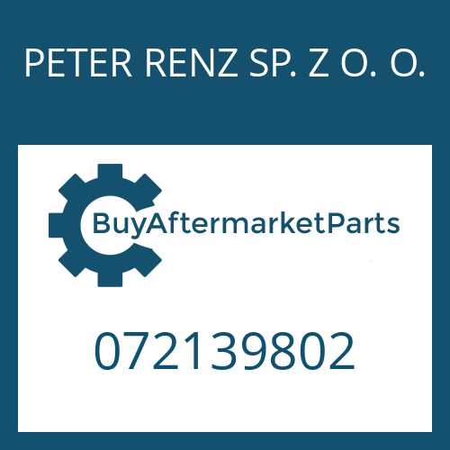 PETER RENZ SP. Z O. O. 072139802 - O-RING
