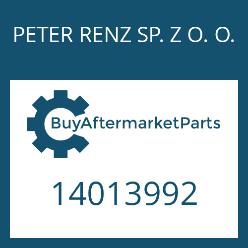 PETER RENZ SP. Z O. O. 14013992 - O-RING
