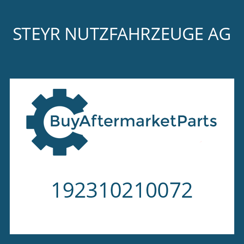 STEYR NUTZFAHRZEUGE AG 192310210072 - BEARING COVER