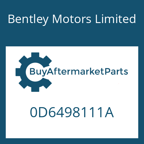 Bentley Motors Limited 0D6498111A - SEAL KIT