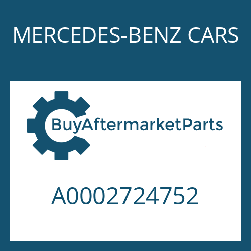 A0002724752 MERCEDES-BENZ CARS SPACER WASHER