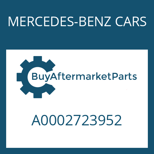 A0002723952 MERCEDES-BENZ CARS SPACER WASHER