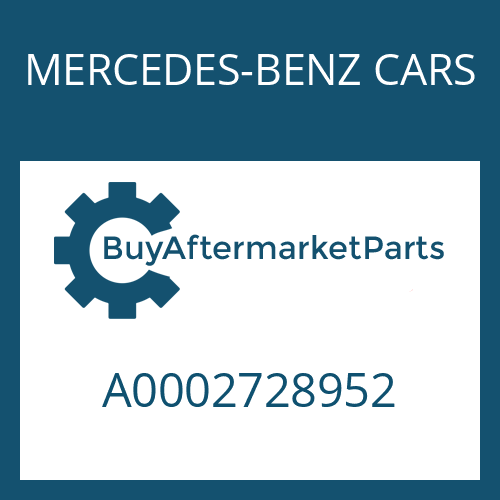 MERCEDES-BENZ CARS A0002728952 - SPACER WASHER