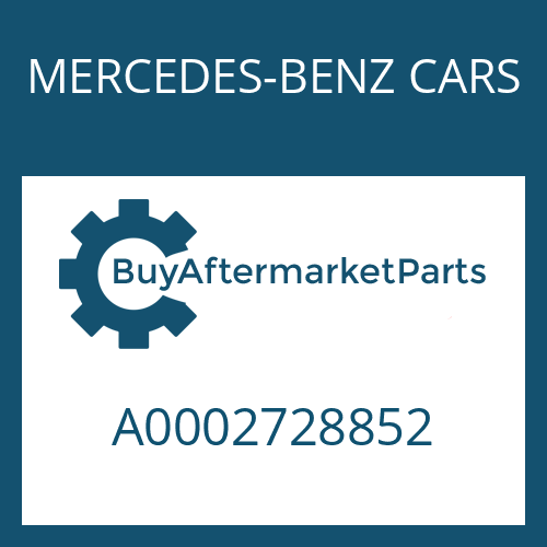 MERCEDES-BENZ CARS A0002728852 - SPACING WASHER