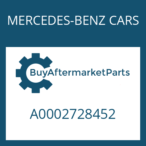 A0002728452 MERCEDES-BENZ CARS SPACING WASHER