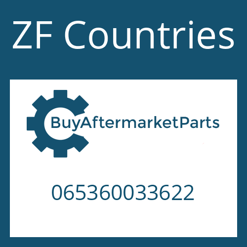 ZF Countries 065360033622 - TIE ROD