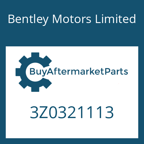 Bentley Motors Limited 3Z0321113 - SCREW PLUG