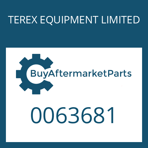 0063681 TEREX EQUIPMENT LIMITED WASHER