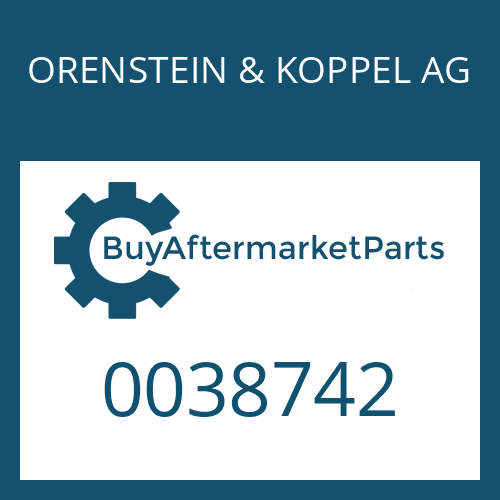 0038742 ORENSTEIN & KOPPEL AG O-RING
