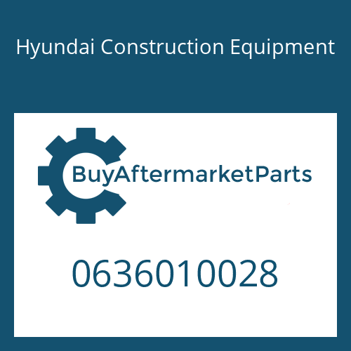 Hyundai Construction Equipment 0636010028 - HEXAGON SCREW