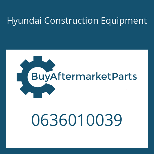 Hyundai Construction Equipment 0636010039 - HEXAGON SCREW
