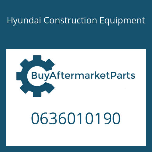 Hyundai Construction Equipment 0636010190 - HEXAGON SCREW