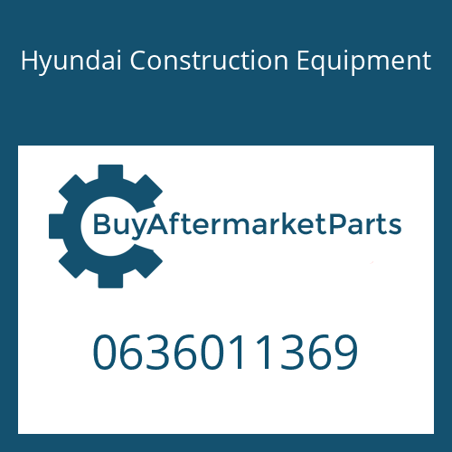 Hyundai Construction Equipment 0636011369 - HEXAGON SCREW