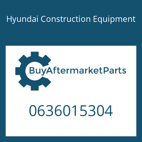 Hyundai Construction Equipment 0636015304 - HEXAGON SCREW