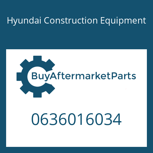 Hyundai Construction Equipment 0636016034 - HEXAGON SCREW