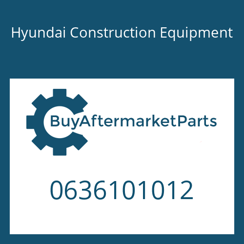 Hyundai Construction Equipment 0636101012 - CAP SCREW
