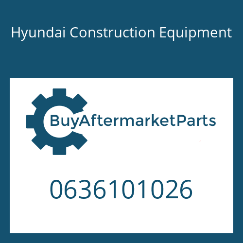 Hyundai Construction Equipment 0636101026 - CAP SCREW