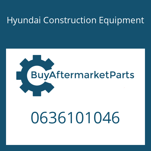 Hyundai Construction Equipment 0636101046 - CAP SCREW