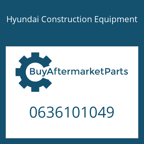 Hyundai Construction Equipment 0636101049 - CAP SCREW