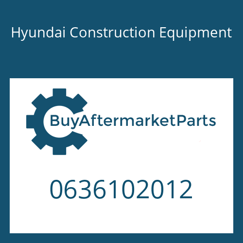 Hyundai Construction Equipment 0636102012 - CAP SCREW