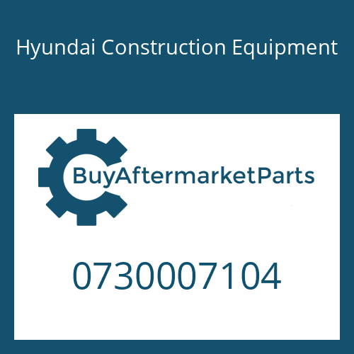 Hyundai Construction Equipment 0730007104 - WASHER