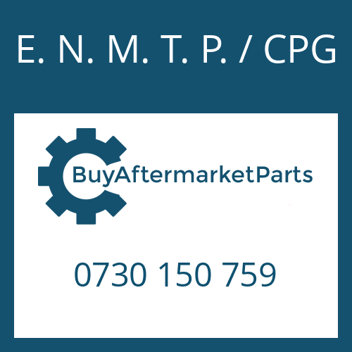 0730 150 759 E. N. M. T. P. / CPG THRUST WASHER