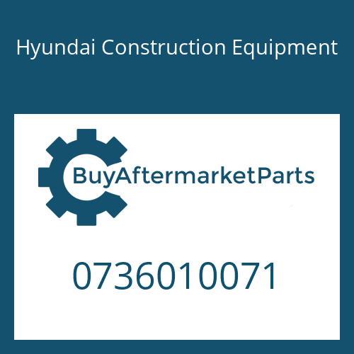 Hyundai Construction Equipment 0736010071 - STOP SCREW
