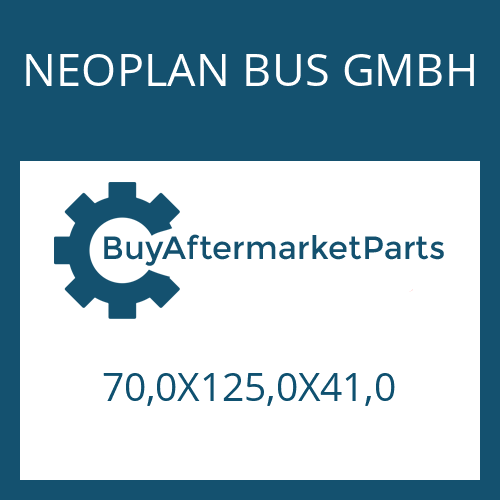 NEOPLAN BUS GMBH 70,0X125,0X41,0 - TAPERED ROLLER BEARING
