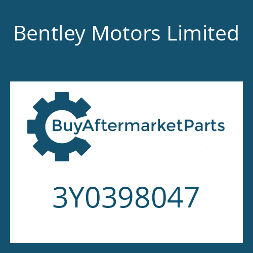 Bentley Motors Limited 3Y0398047 - SMALL COMPONENTS SET