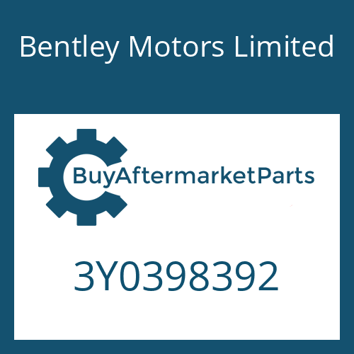 Bentley Motors Limited 3Y0398392 - SEAL KIT