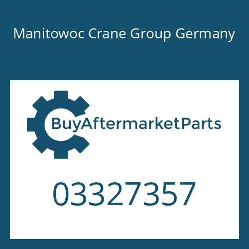 Manitowoc Crane Group Germany 03327357 - OUTPUT FLANGE