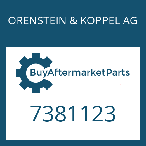 ORENSTEIN & KOPPEL AG 7381123 - DUCT PLATE