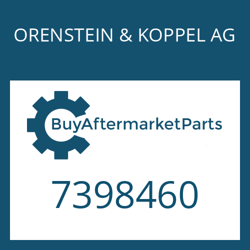 ORENSTEIN & KOPPEL AG 7398460 - END SHIM