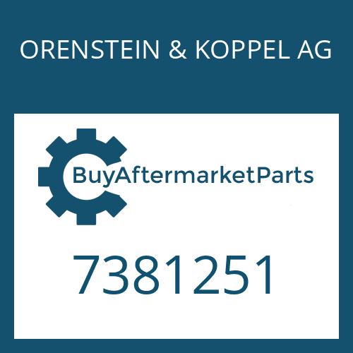 ORENSTEIN & KOPPEL AG 7381251 - OUTPUT SHAFT